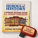 U.S. HISTORY CURRICULUM  - UNIT STUDIES ONLY<br> 28 Unit Studies All on One Thumbdrive